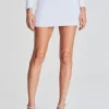 Bachelorette Party*Retrofete Adela Bandage Knit Skirt White