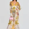 Honeymoon Looks*Retrofete Agra Kaftan Off White