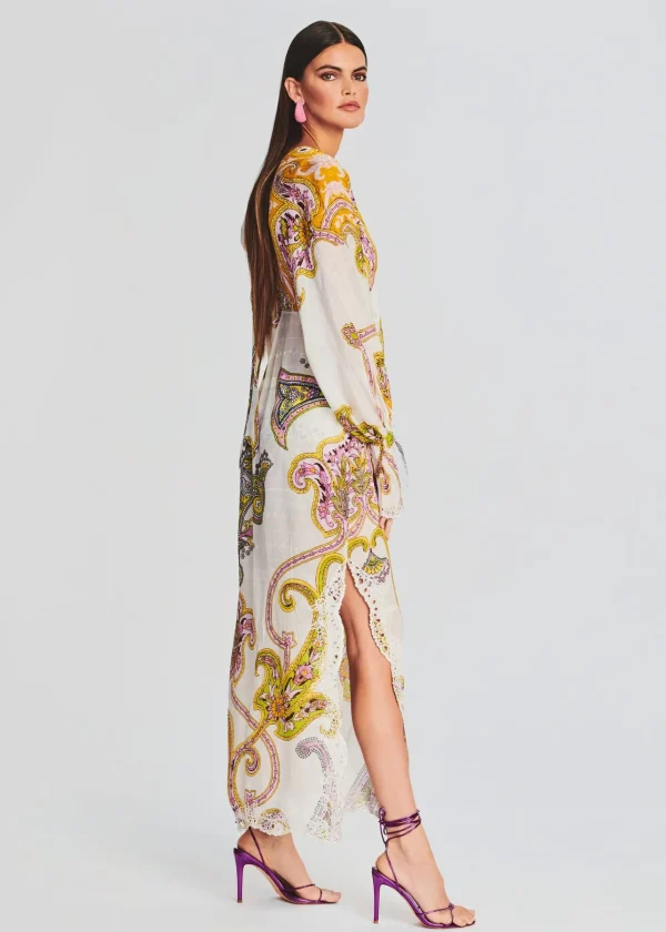 Honeymoon Looks*Retrofete Agra Kaftan Off White