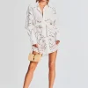 Honeymoon Looks*Retrofete Aisha Shirt Dress White
