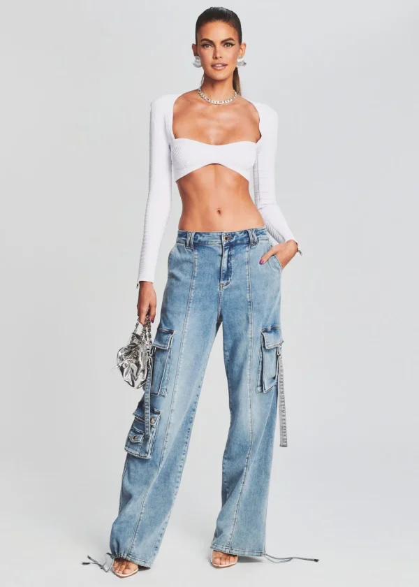 Denim*Retrofete Alejandra Cargo Pant Vintage Celeste