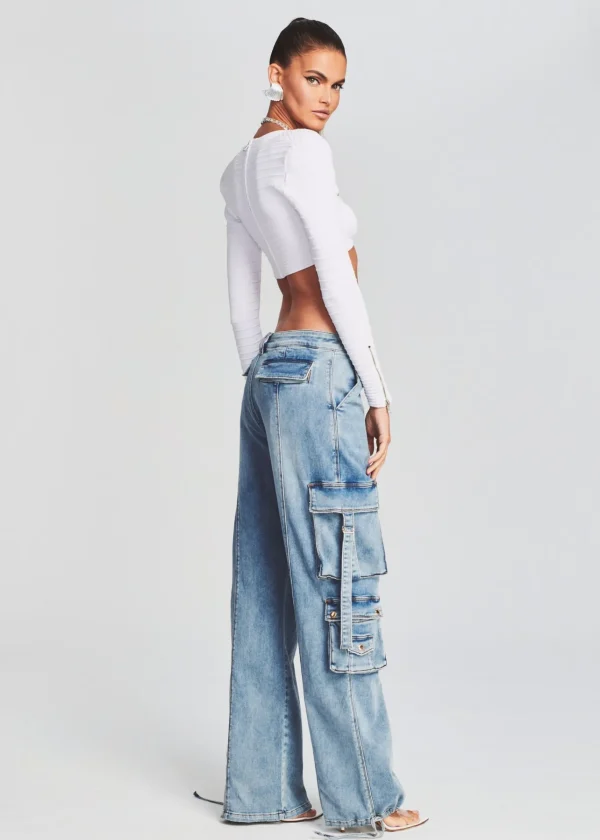 Bottoms*Retrofete Alejandra Cargo Pant Vintage Celeste