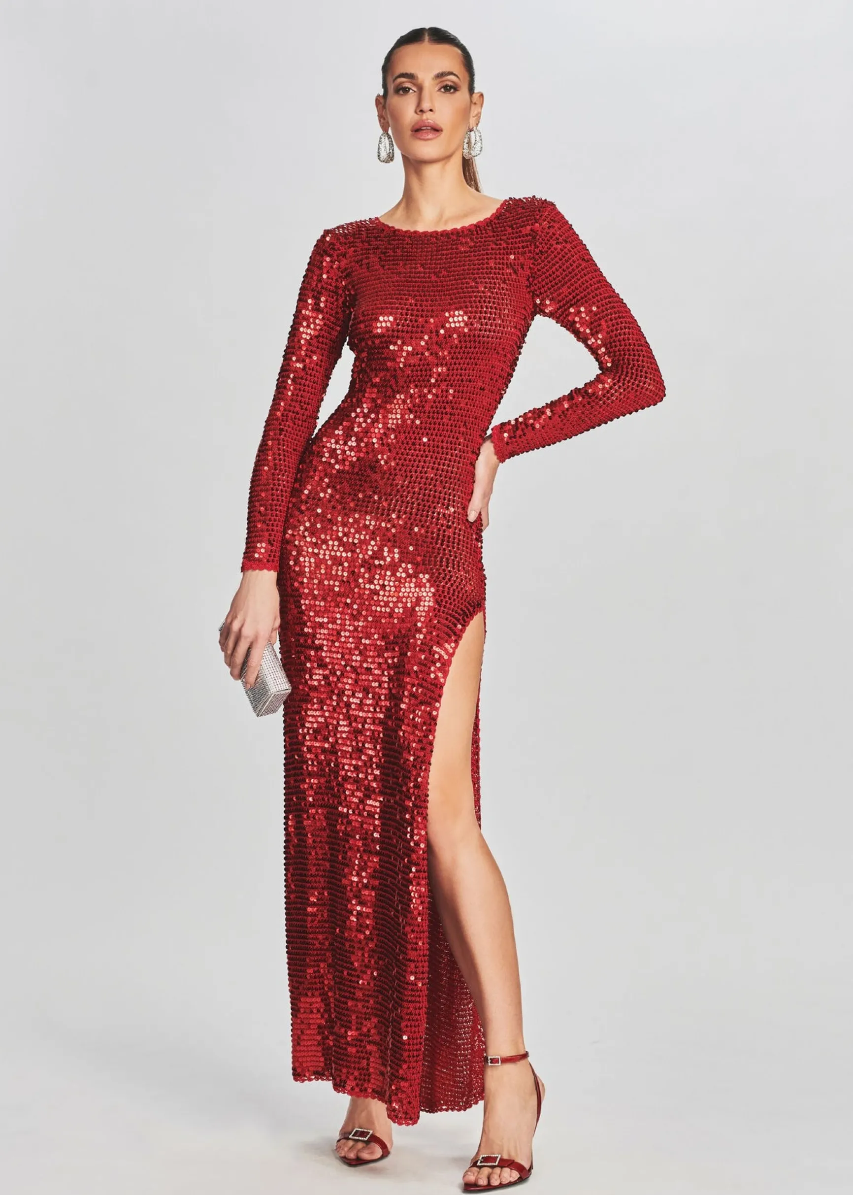 alexa_sequin_crochet_dres_0-3.webp RETROFÊTE*Retrofete Alexa Sequin Crochet Dress LT Red