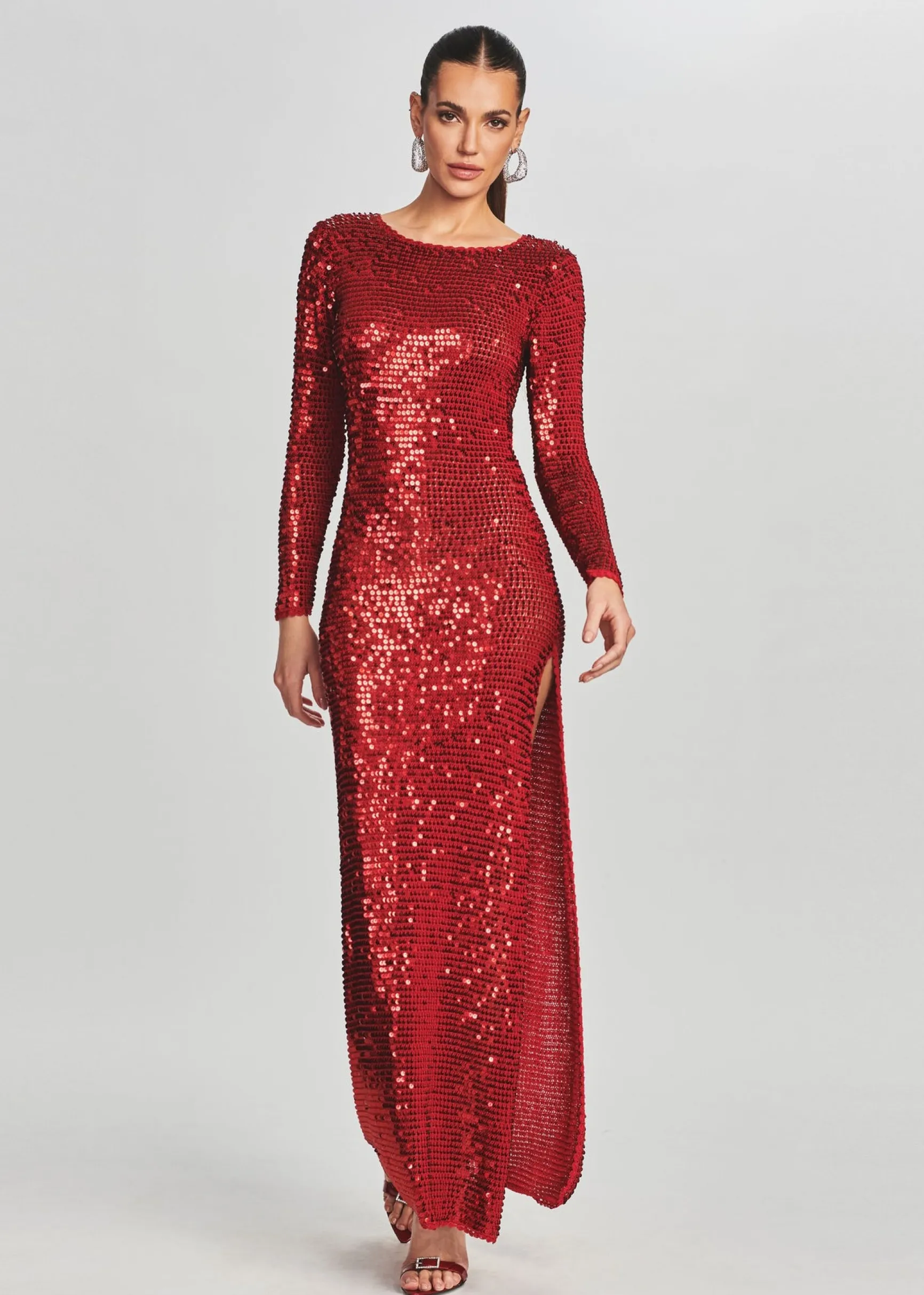 alexa_sequin_crochet_dres_4-3.webp RETROFÊTE*Retrofete Alexa Sequin Crochet Dress LT Red