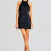 Guest Of*Retrofete Alexis Sequin Dress Oil Black