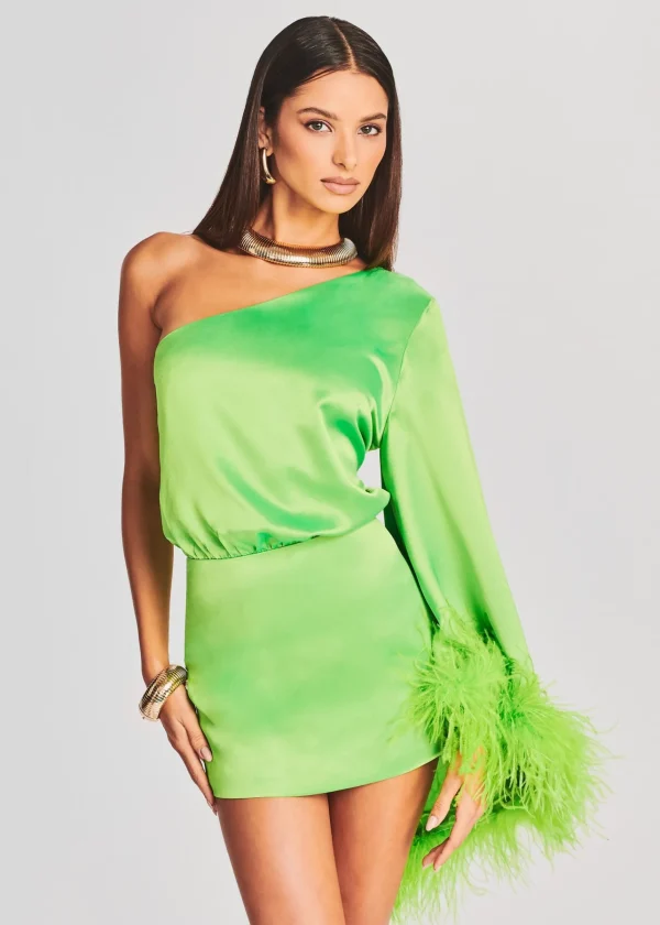 RETROFÊTE*Retrofete Allegra Dress Lime Punch