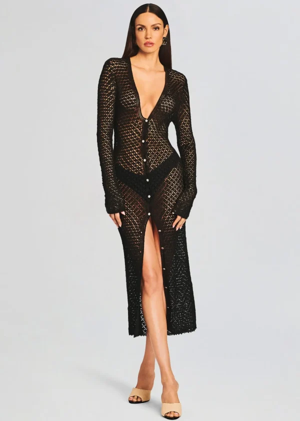 Exclusively Ours*Retrofete Allison Crochet Cardigan Black