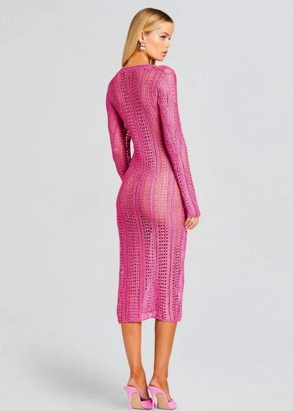 Spring Knits*Retrofete Allison Crochet Cardigan Malibu Pink