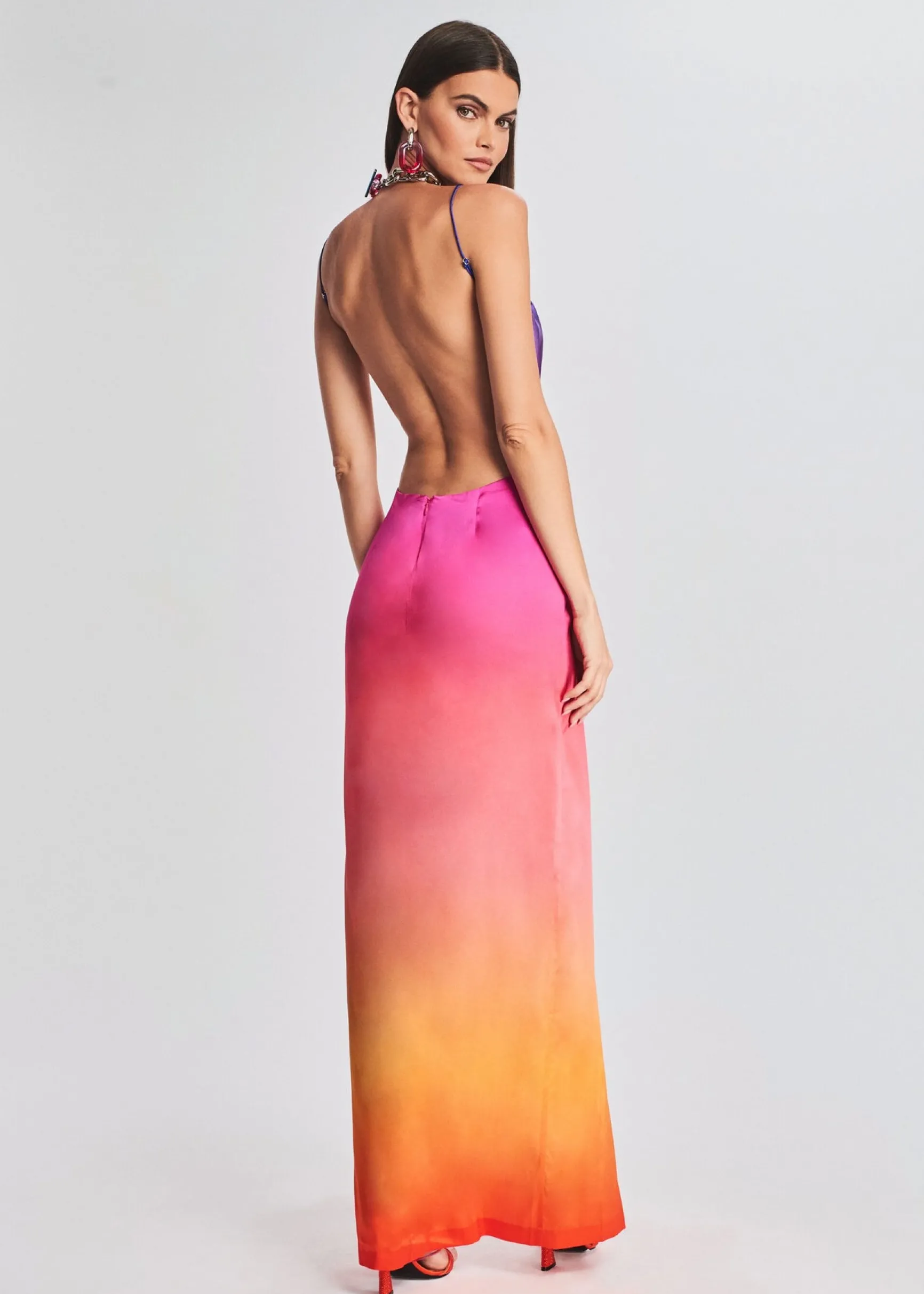 alyssa_ombre_silk_dress_3.webp Guest Of*Retrofete Alyssa Ombre Silk Dress Sunset Ombre