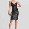 Midi*Retrofete Amber Sequin Knit Dress Black
