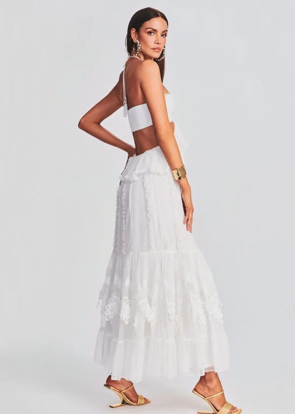 Honeymoon Looks*Retrofete Ame Long Dress Off White