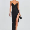 Guest Of*Retrofete Amina Silk Dress Black