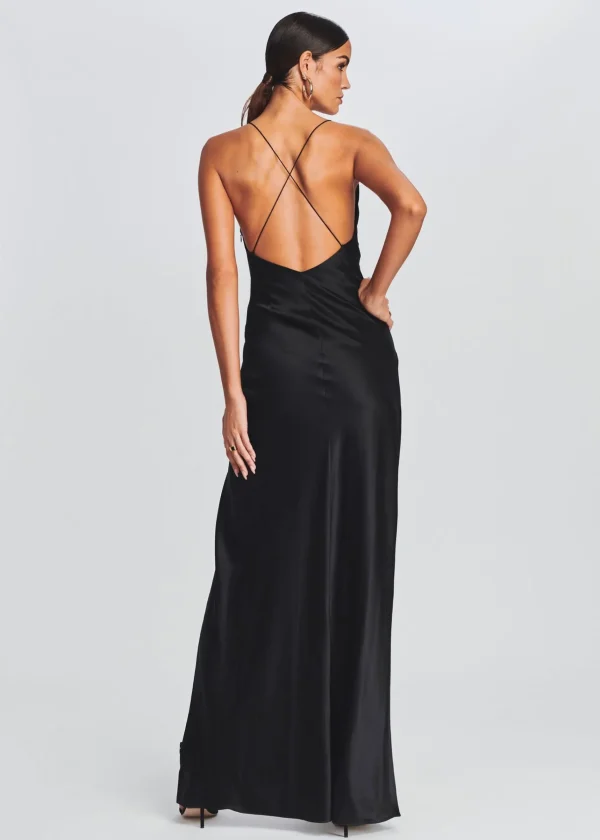 Guest Of*Retrofete Amina Silk Dress Black