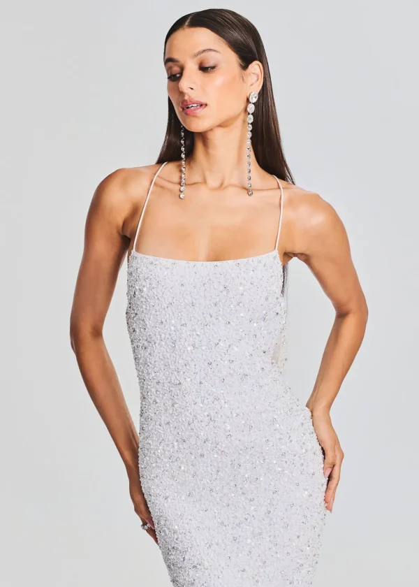 The Destination Bride*Retrofete Andie Sequin Dress White