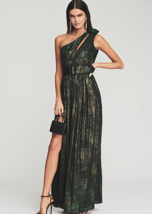 RETROFÊTE*Retrofete Andrea Maxi Dress Green Print