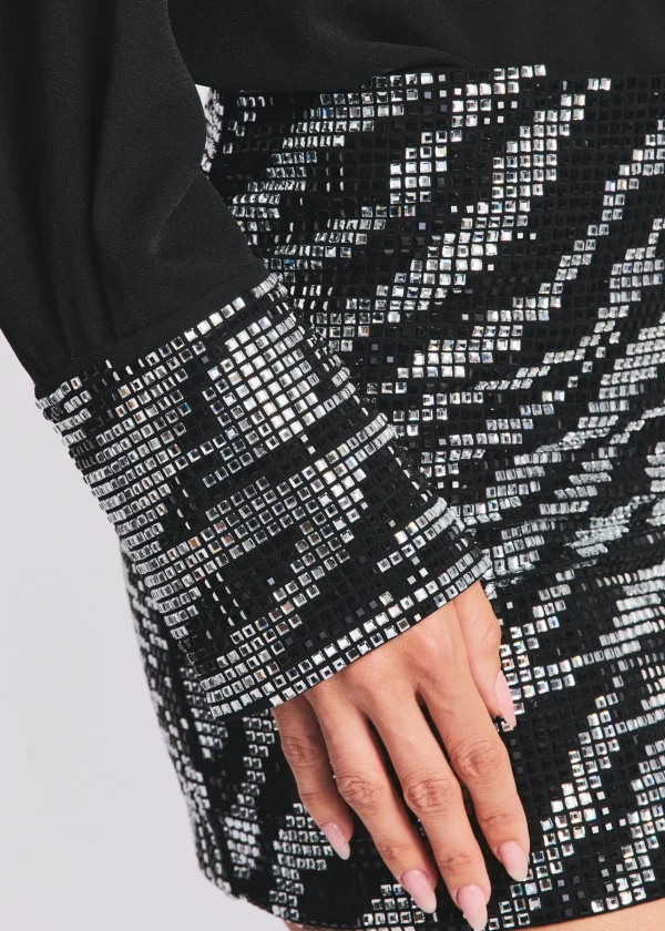 Subtle Shimmer*Retrofete Andrea Shirt Black/Silver