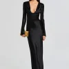 Dresses*Retrofete Anna Cowl Evening Dress Black