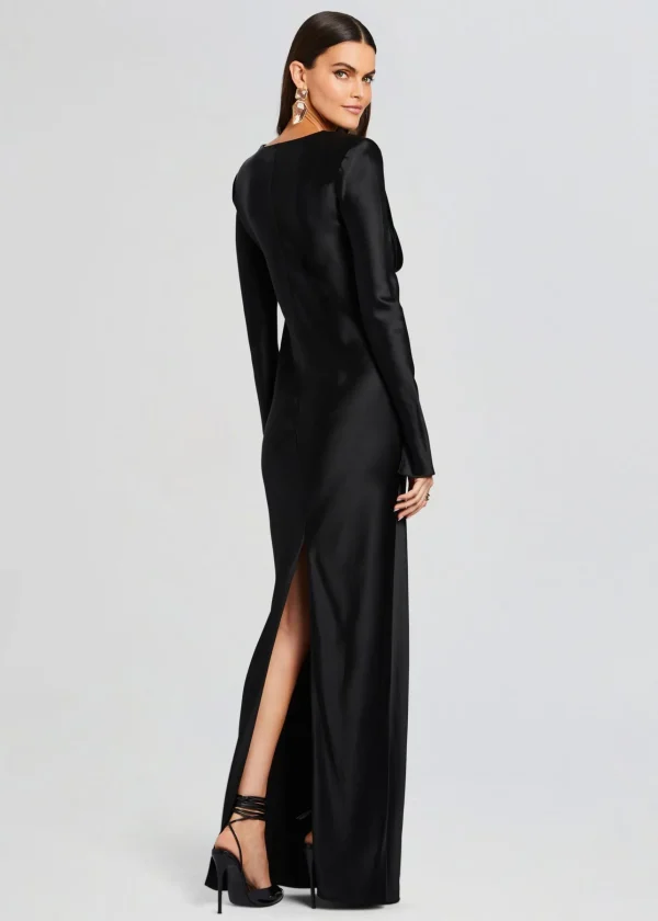 Dresses*Retrofete Anna Cowl Evening Dress Black