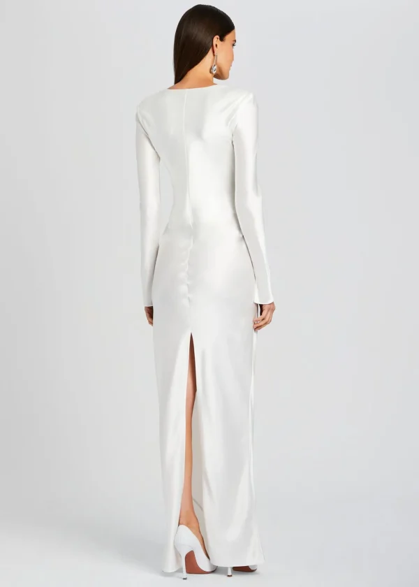Best Sellers*Retrofete Anna Cowl Evening Dress White