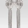 Guest Of*Retrofete Anthurium Drop Crystal Earring Silver
