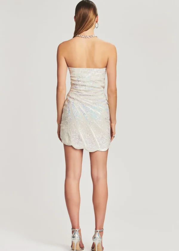 The Destination Bride*Retrofete Arabelle Sequin Dress White