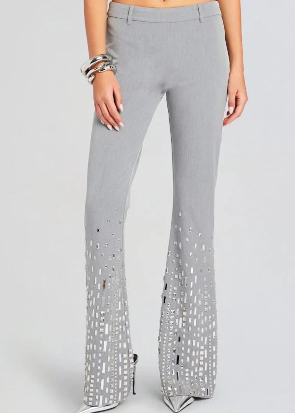Night Out*Retrofete Aram Embellished Pant Gray/Silver