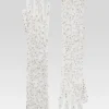 Reception Dresses*Retrofete Ari Embellished Gloves Mix Media White