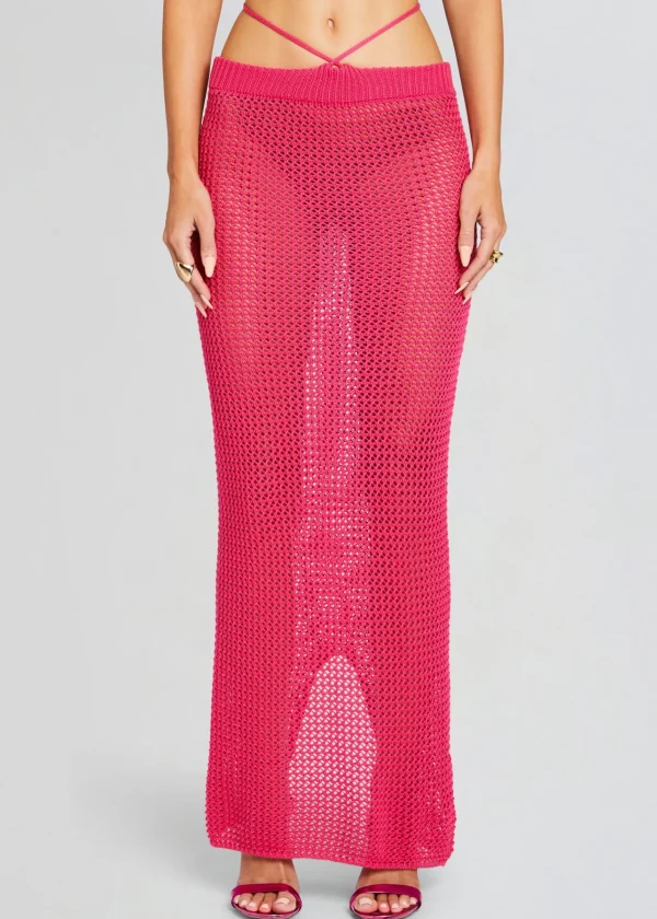 Spring Knits*Retrofete Aria Knitted Skirt Hot Pink