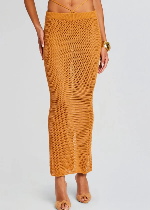 Sheer Bliss*Retrofete Aria Knitted Skirt Tobacco