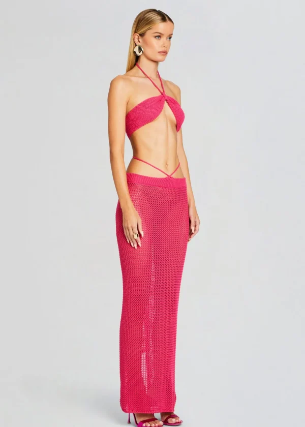 Trending*Retrofete Aria Knitted Top Hot Pink