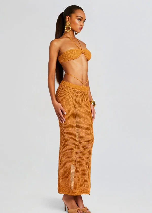 Sheer Bliss*Retrofete Aria Knitted Top Tobacco