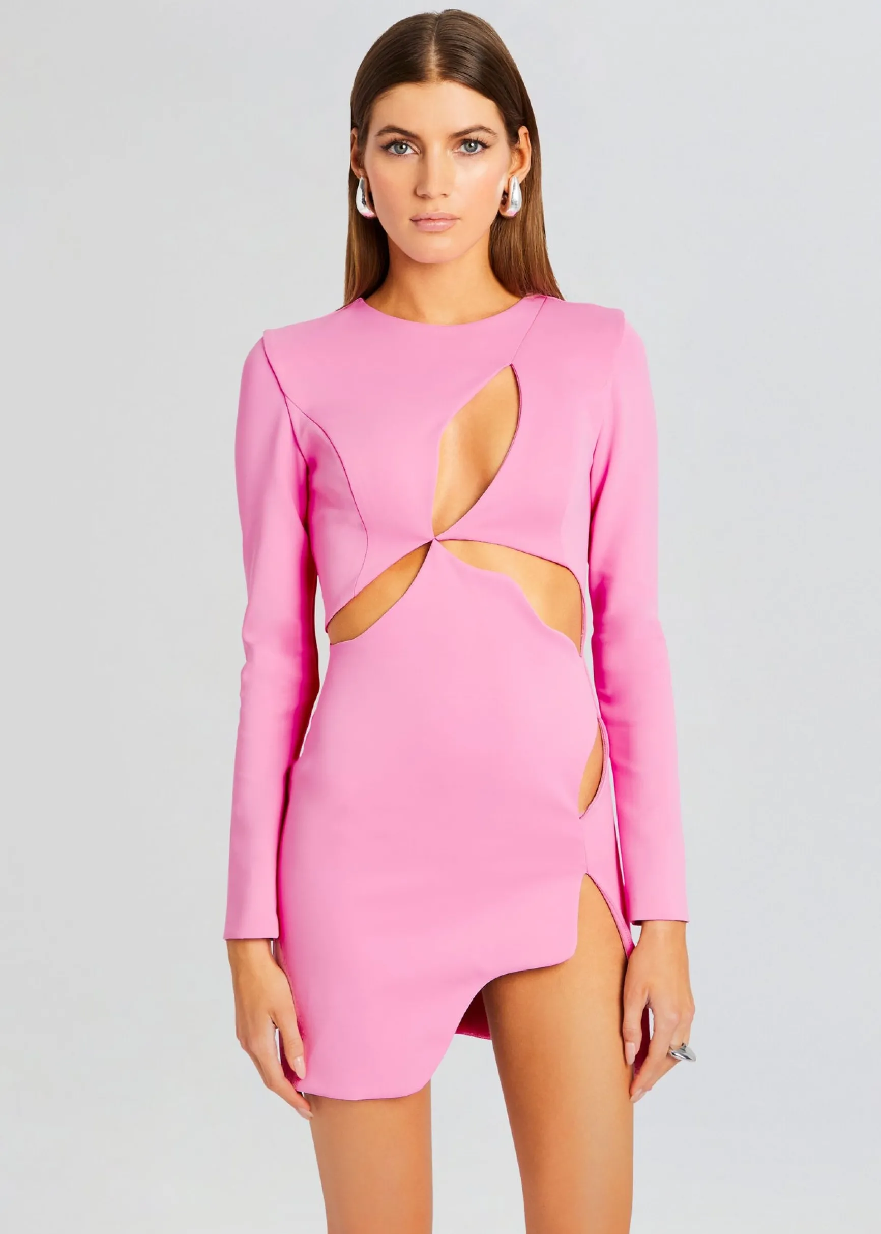 ariel_long_sleeve_mini_dr_1-2.webp Dresses*Retrofete Ariel Long Sleeve Mini Dress Pink