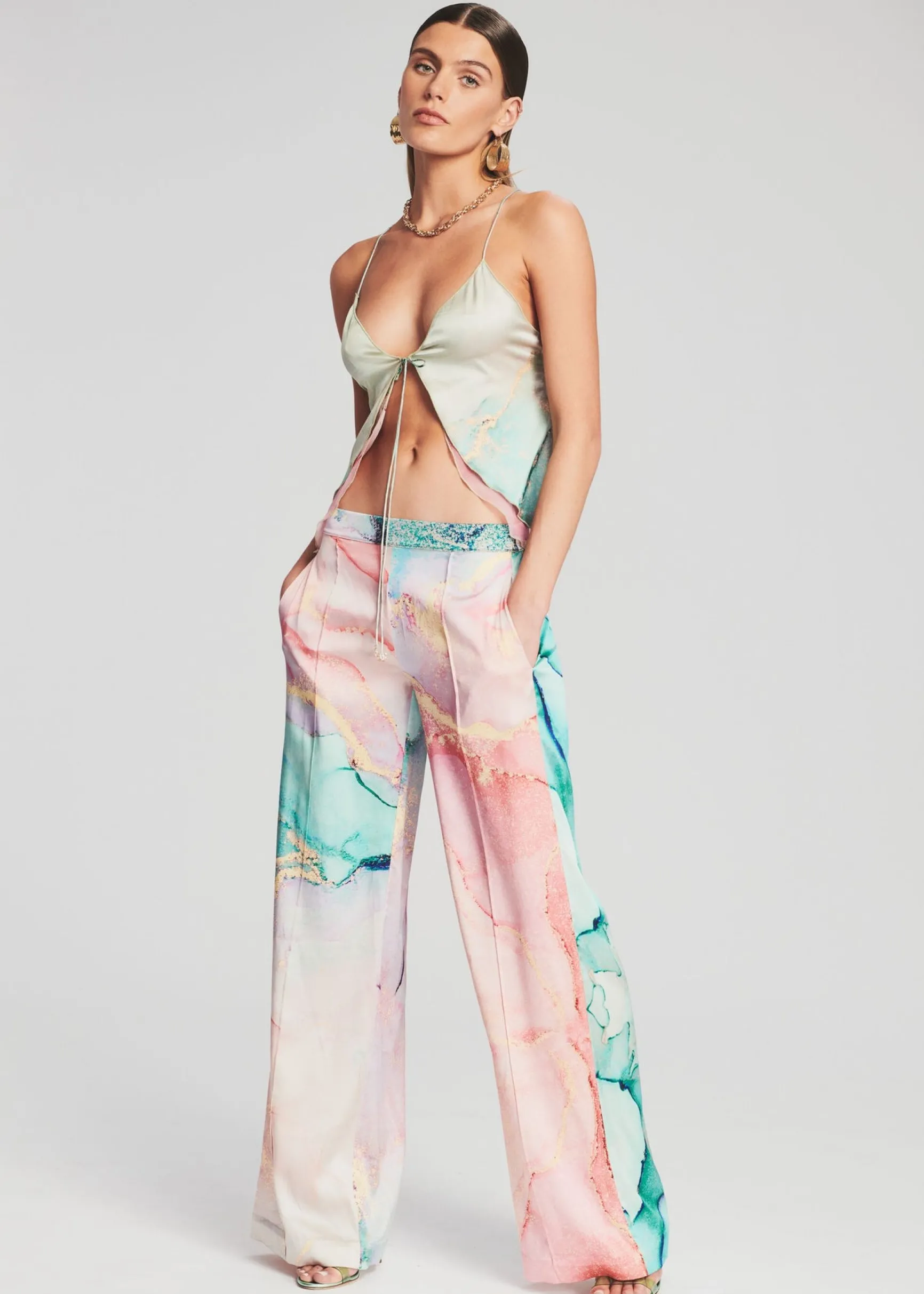 arlene_silk_top_4.webp Final Sale*Retrofete Arlene Silk Top Watercolor Marble