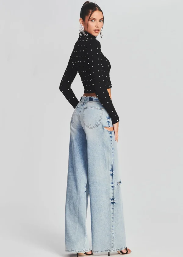 Bottoms*Retrofete Aston Wide Leg Jean Coastline