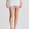 Bachelorette Party*Retrofete Athana Sequin Feather Skirt White