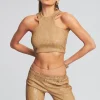 Final Sale*Retrofete Audra Sequin Knit Top Nude