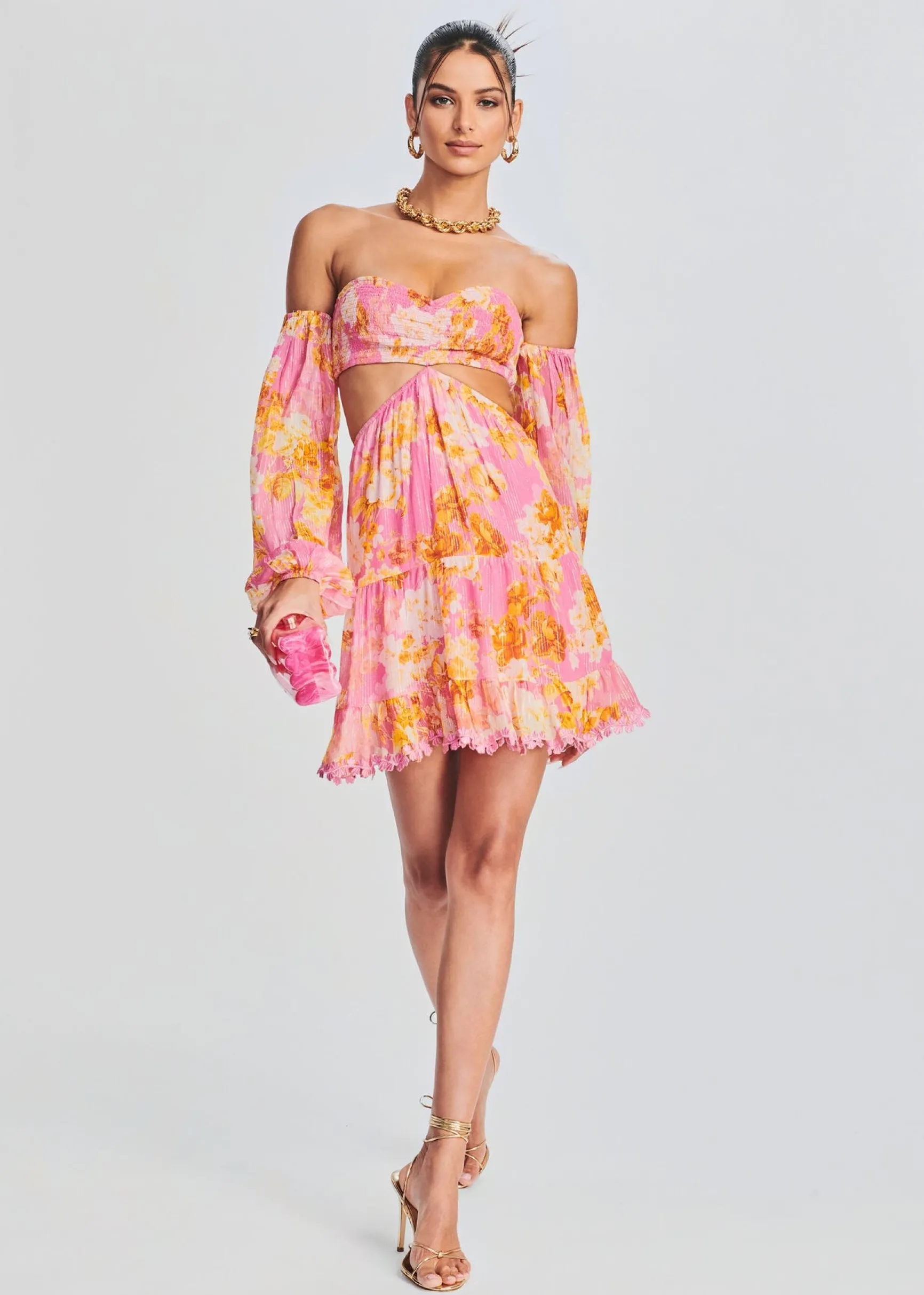 auril_pink_short_dress_0.webp Dresses*Retrofete Auril Short Dress Pink