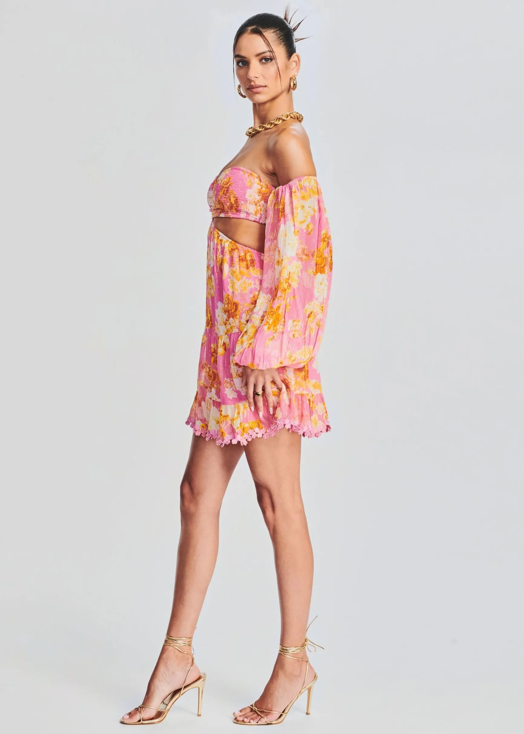 auril_pink_short_dress_2.webp Dresses*Retrofete Auril Short Dress Pink