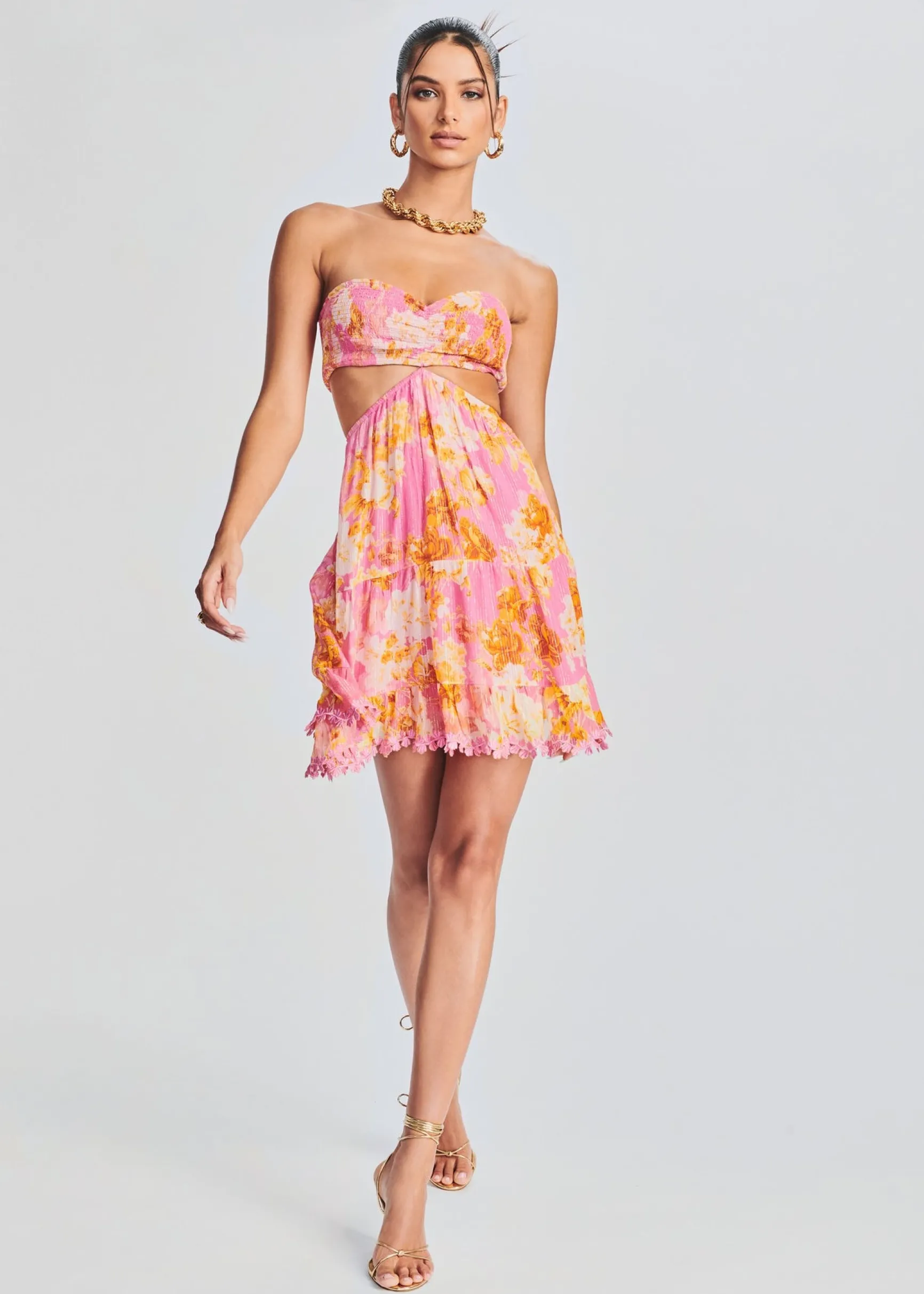 auril_pink_short_dress_4.webp Dresses*Retrofete Auril Short Dress Pink