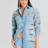 Denim*Retrofete Avani Embellished Denim Shirt Bondi
