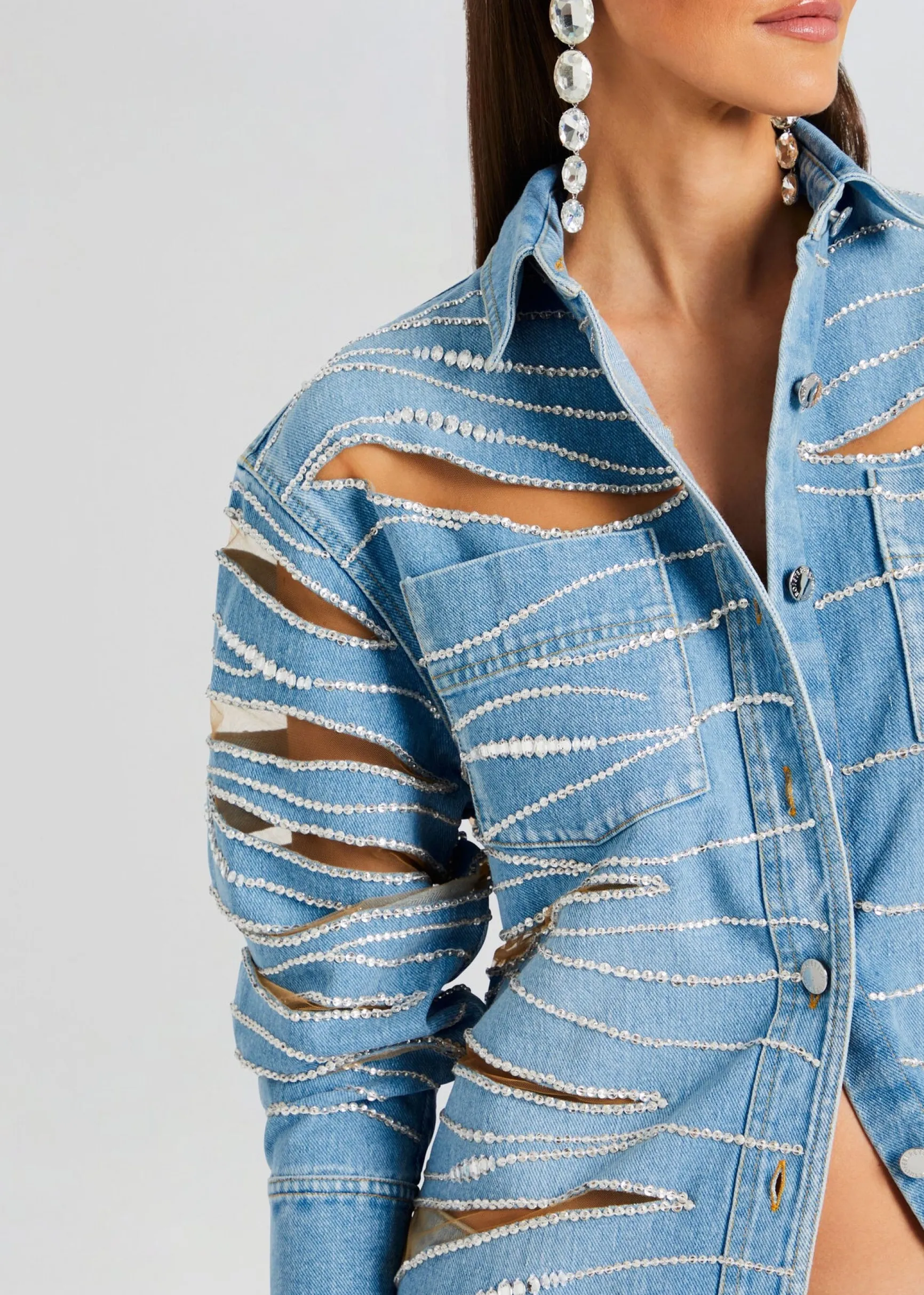 avani_embellished_denim_s_1.webp Subtle Shimmer*Retrofete Avani Embellished Denim Shirt Bondi