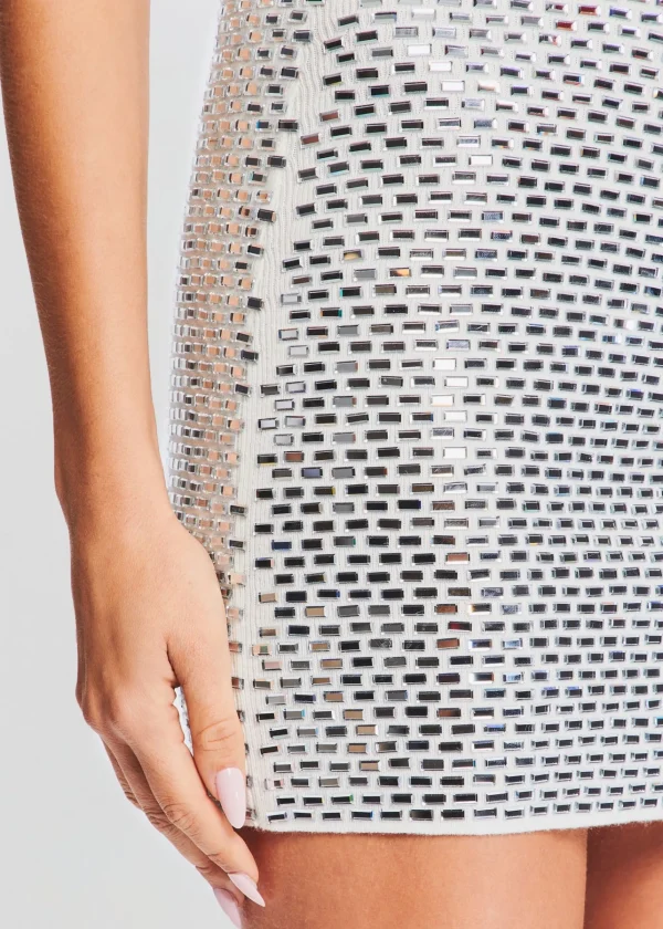 Dresses*Retrofete Avanyah Embellished Knit Dress White
