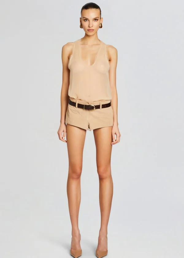 RETROFÊTE*Retrofete Aven Leather Short Sand