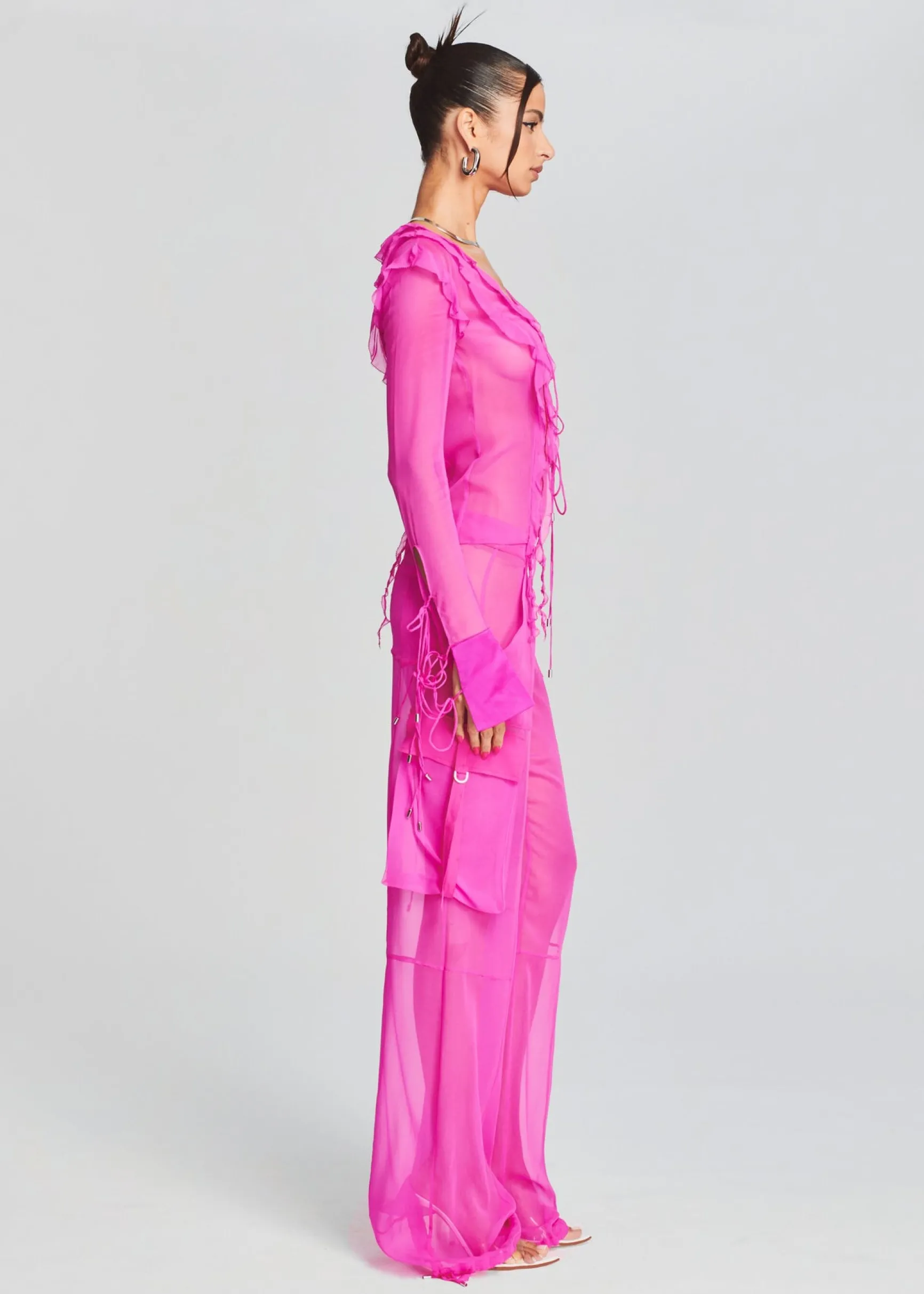 aviva_silk_chiffon_blouse_2.webp Sheer Bliss*Retrofete Aviva Silk Chiffon Blouse Neon Pink