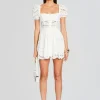 Honeymoon Looks*Retrofete Ayiak Short Dress White Samoa