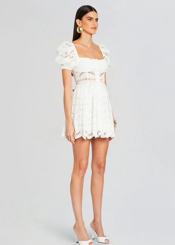 The Destination Bride*Retrofete Ayiak Short Dress White Samoa