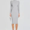 RETROFÊTE*Retrofete Aylin Rib Knit Dress Silver Grey