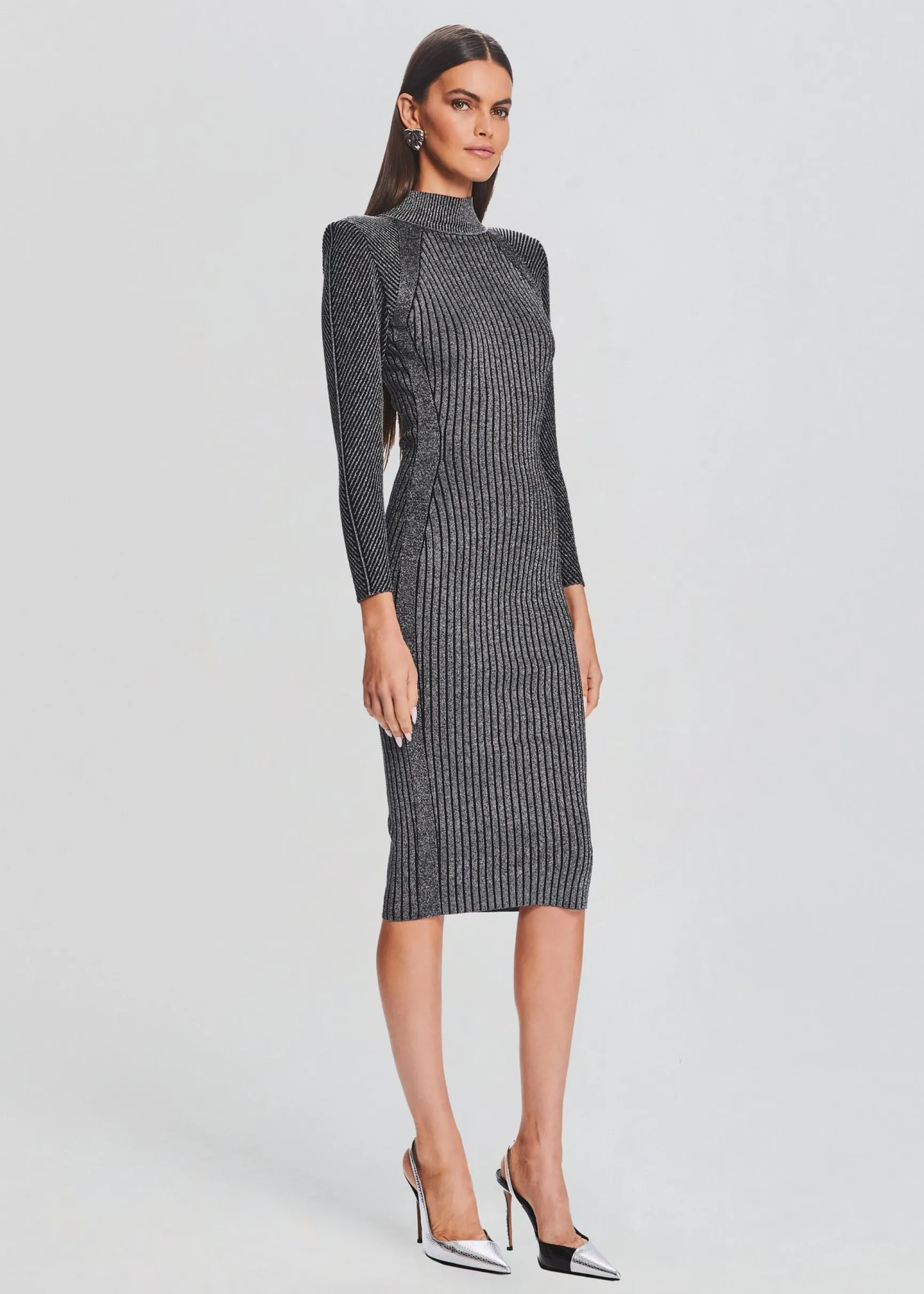 aylin_rib_knit_dress_2-12.webp Dresses*Retrofete Aylin Rib Knit Dress Metallic Black/Silver