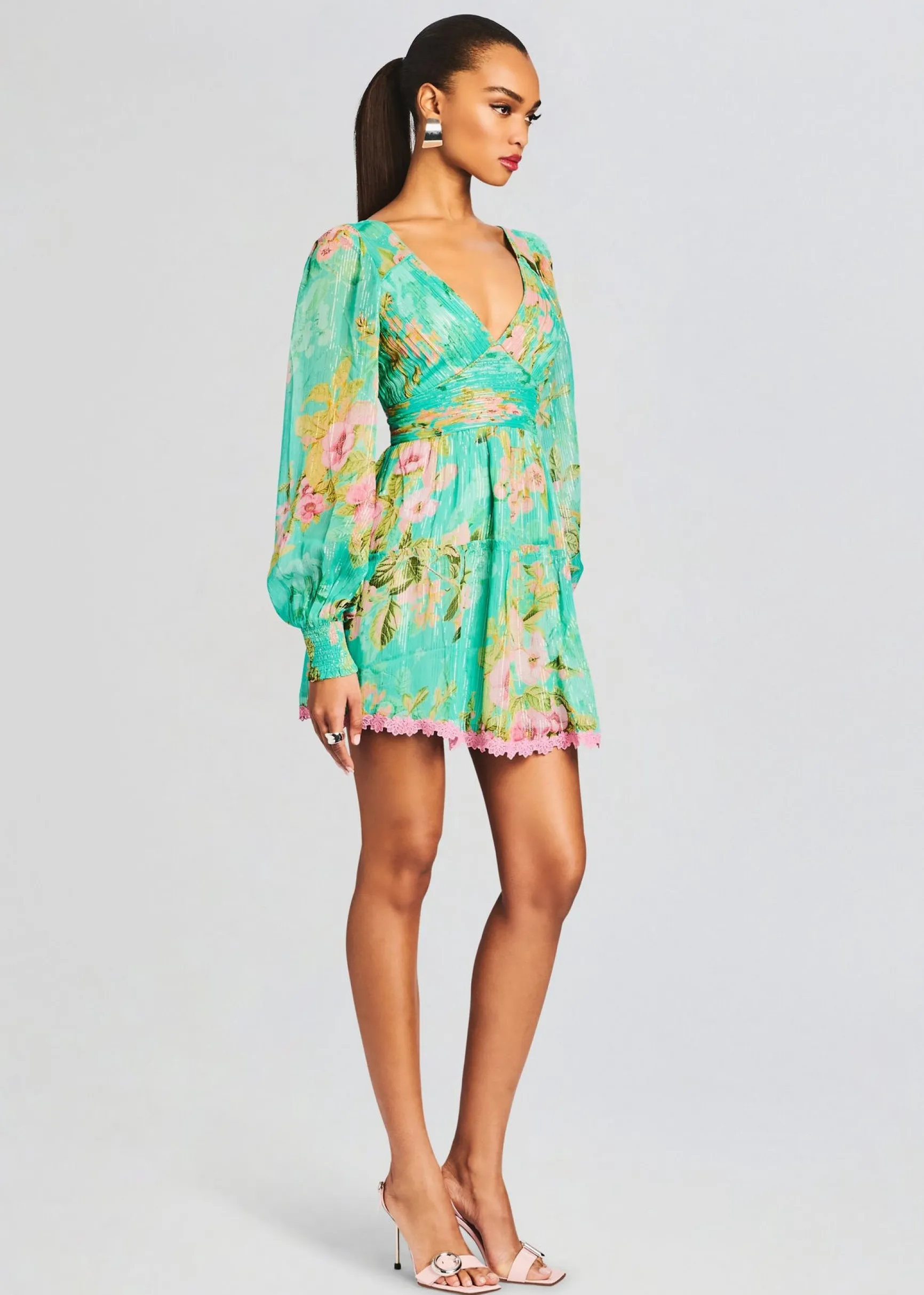 azra_short_dress_2-1.webp Trending*Retrofete Azra Short Dress Teal Floral