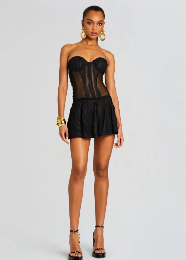 Resort '24*Retrofete Bakary Short Dress Black Sham